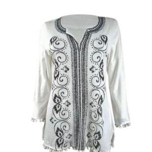 Charter Club Women's
Embroidered Pom-Pom Size Small